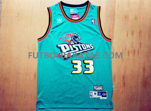camiseta grant hill 33 detroit pistons retro 2017 verde