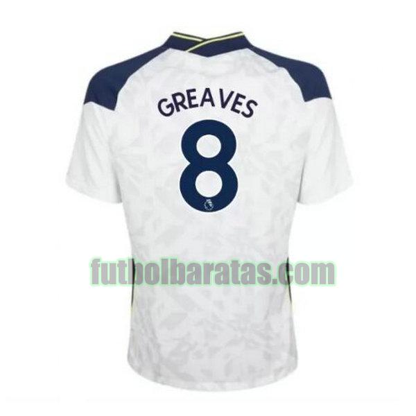 camiseta greaves 8 tottenham 2020-2021 priemra