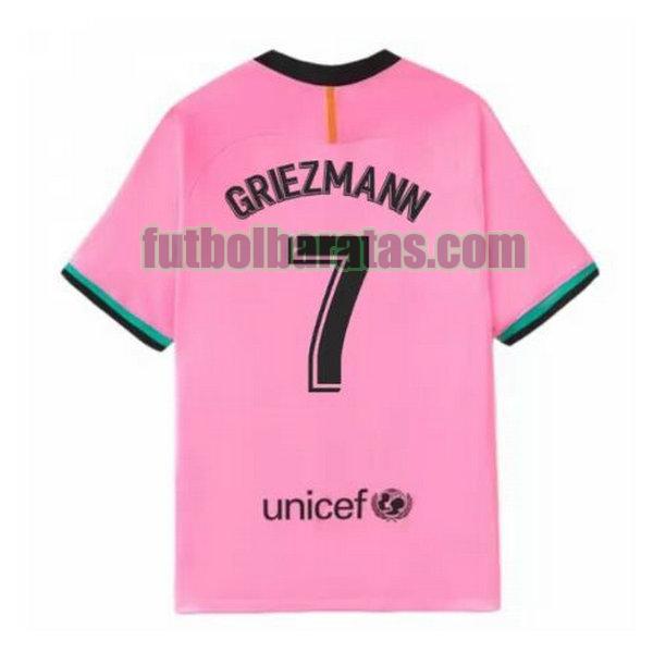 camiseta griezmann 7 barcelona 2020-2021 rosa tercera