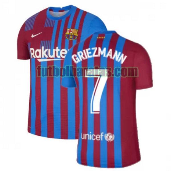 camiseta griezmann 7 barcelona 2021 2022 rojo blanco primera