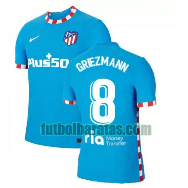 camiseta griezmann 8 atletico madrid 2021 2022 azul tercera
