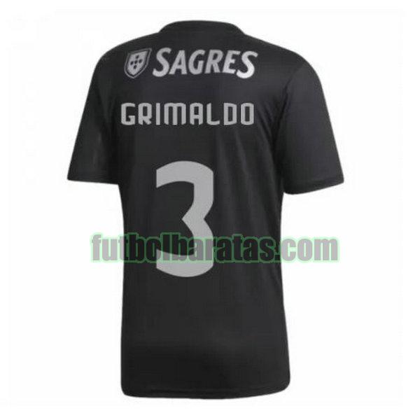 camiseta grimaldo 3 benfica 2020-2021 negro segunda