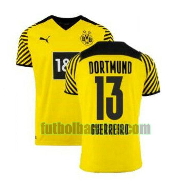 camiseta guerreiro 13 camisetas borussia dortmund 2021 2022 amarillo primera