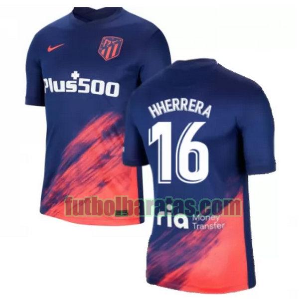 camiseta h herrera 16 atletico madrid 2021 2022 azul negro segunda