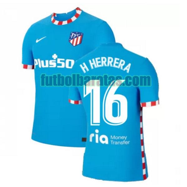 camiseta h herrera 16 atletico madrid 2021 2022 azul tercera