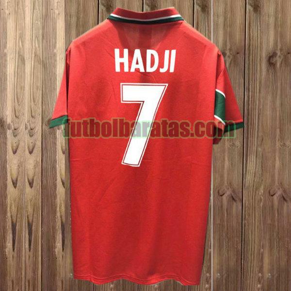 camiseta hadji 7 marruecos 1998 rojo segunda