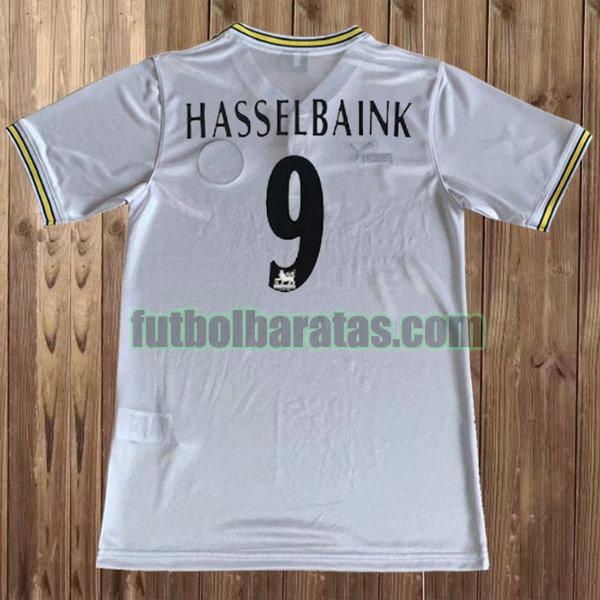 camiseta hasselbaink 9 leeds united 1996-1998 blanco primera