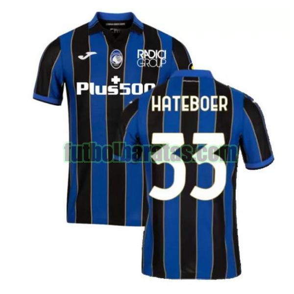camiseta hateboer 33 atalanta 2021 2022 azul negro primera