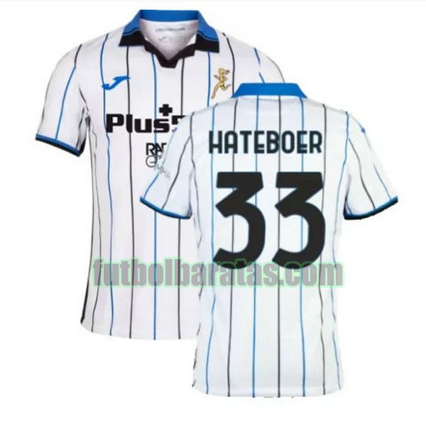 camiseta hateboer 33 atalanta 2021 2022 blanco segunda