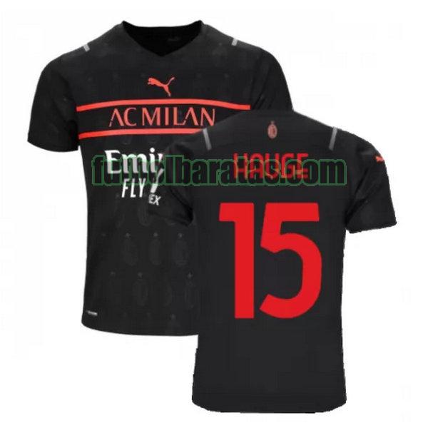 camiseta hauge 15 ac milan 2021 2022 negro tercera