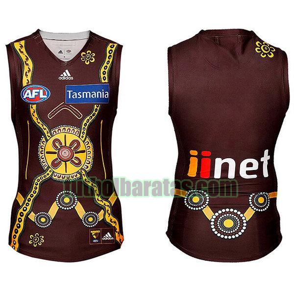 camiseta hawthorn hawks 2020 púrpura indigenous guernsey