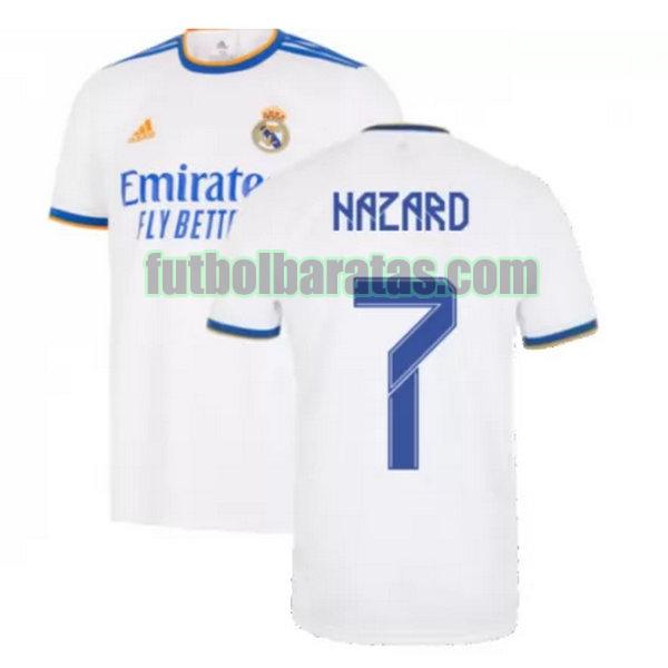 camiseta hazard 7 real madrid 2021 2022 blanco primera