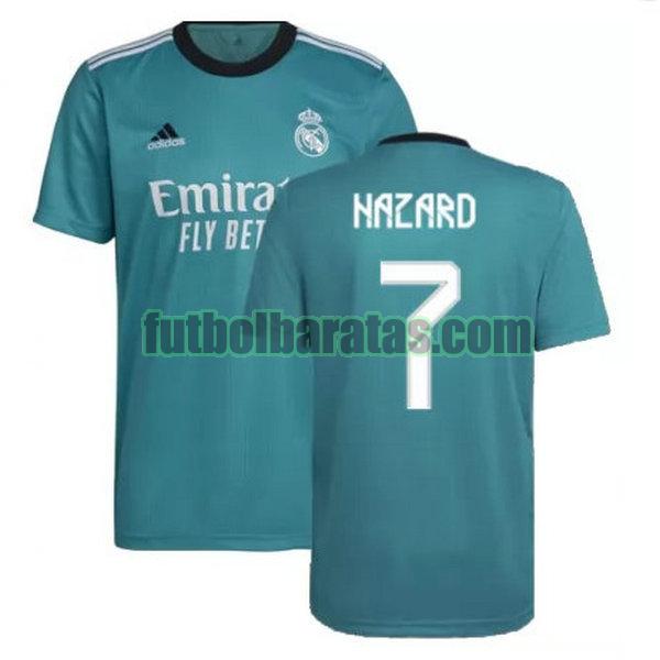 camiseta hazard 7 real madrid 2021 2022 verde tercera