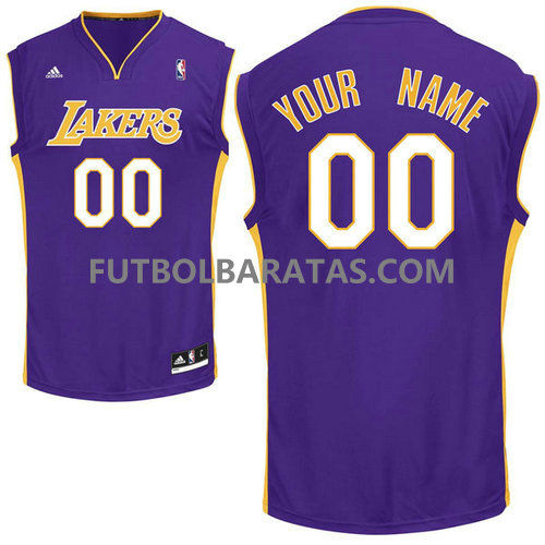 camiseta hecho medida 00 los angeles lakers 2017 purpura