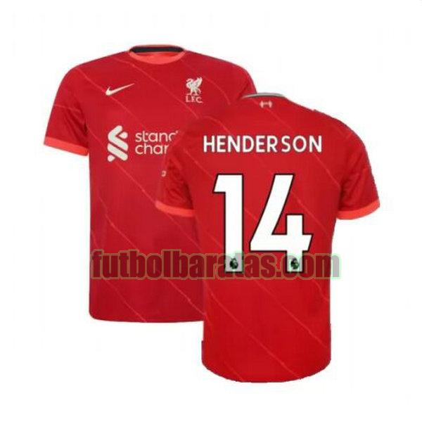 camiseta henderson 14 liverpool 2021 2022 rojo primera