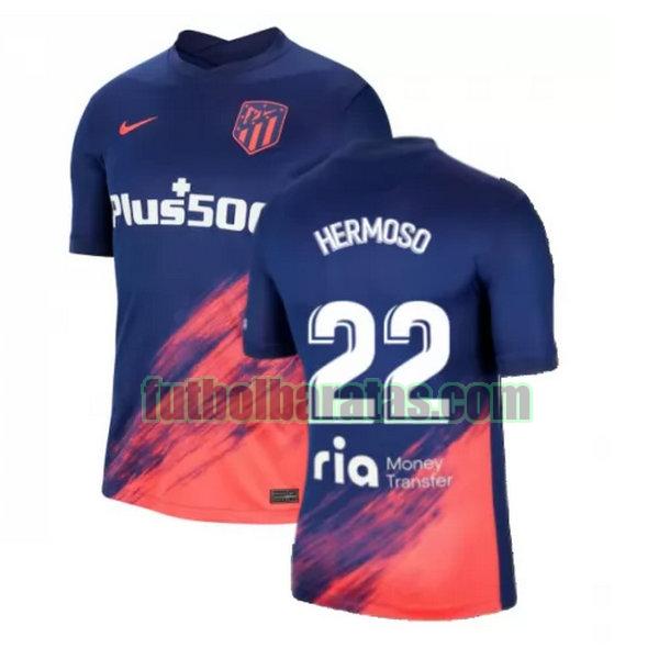 camiseta hermoso 22 atletico madrid 2021 2022 azul negro segunda