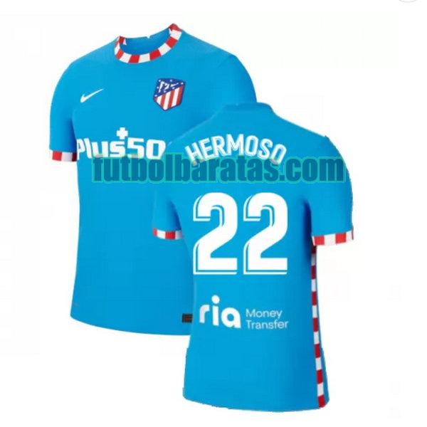 camiseta hermoso 22 atletico madrid 2021 2022 azul tercera