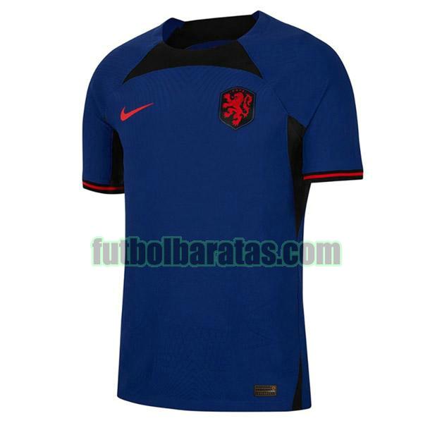 camiseta holanda 2022 azul segunda tailandia