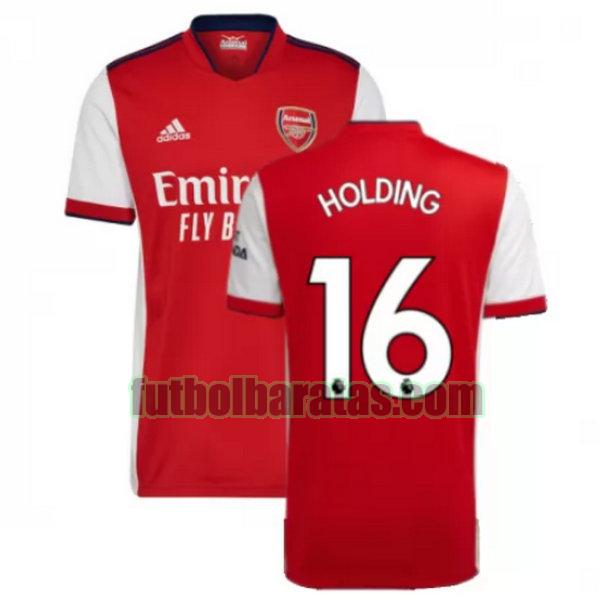 camiseta holding 16 arsenal 2021 2022 rojo primera