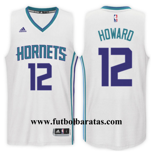 camiseta 12 howard 2017-18 charlotte hornets blanca