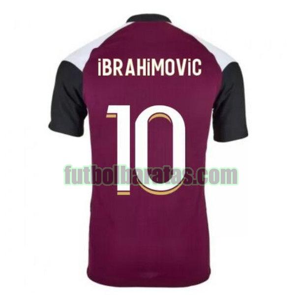 camiseta ibrahimovic 10 paris saint germain 2020-2021 púrpura tercera