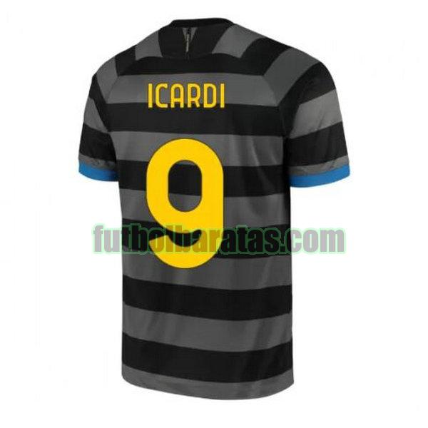 camiseta icardi 9 inter milan 2020-2021 gris tercera