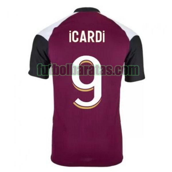 camiseta icardi 9 paris saint germain 2020-2021 púrpura tercera