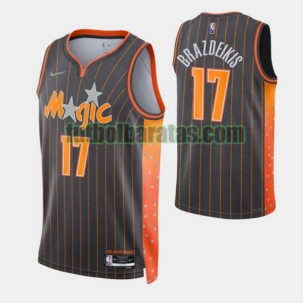 camiseta ignas brazdeikis 17 orlando magic negro hombre