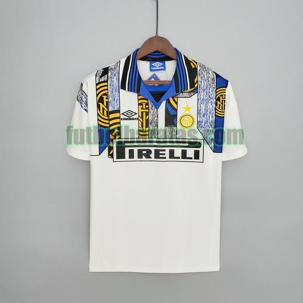 camiseta inter milan 1966 1997 blanco segunda