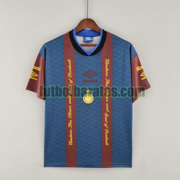 camiseta inter milan 1994 1995 rojo azul trainning