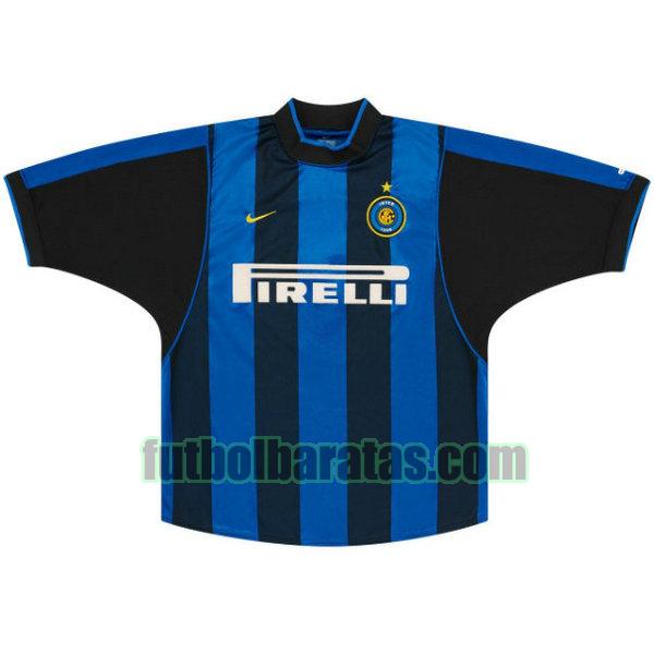 camiseta inter milan 2000-2001 azul primera