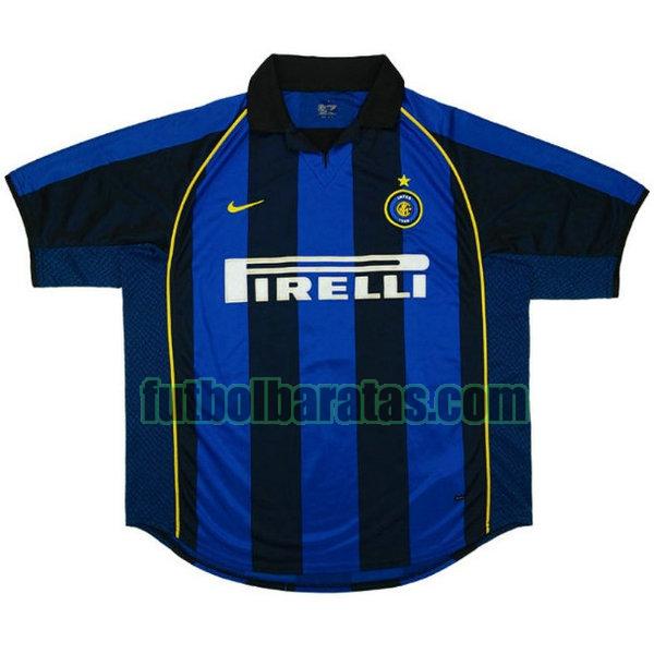 camiseta inter milan 2001-2002 azul primera