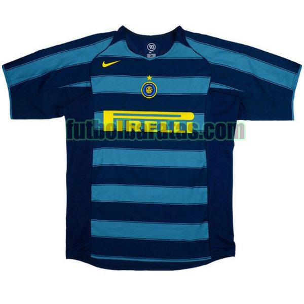 camiseta inter milan 2004-2005 azul tercera
