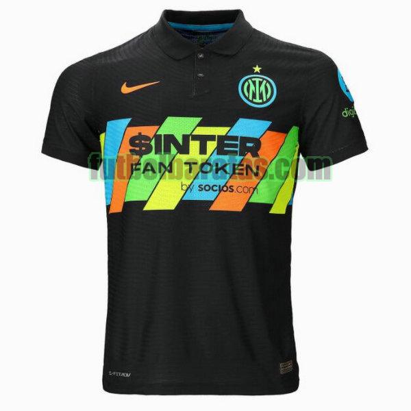 camiseta inter milán 2021 2022 negro tercera equipacion