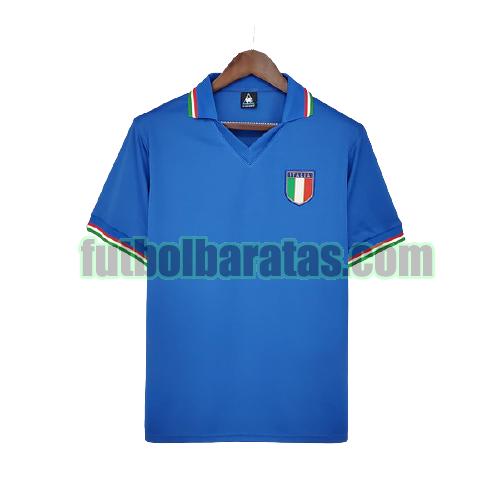 camiseta italia 1982 azul primera