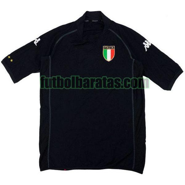 camiseta italia 2002 negro portero