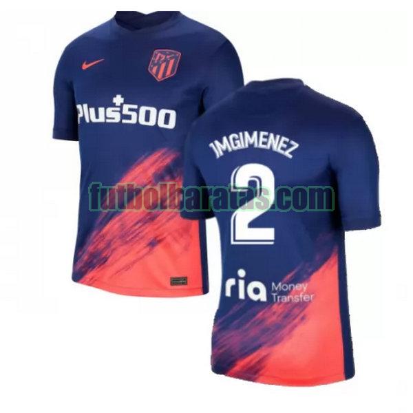 camiseta j m gimenez 2 atletico madrid 2021 2022 azul negro segunda