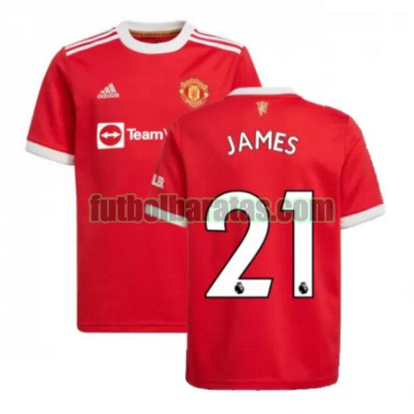 camiseta james 21 manchester united 2021 2022 rojo primera