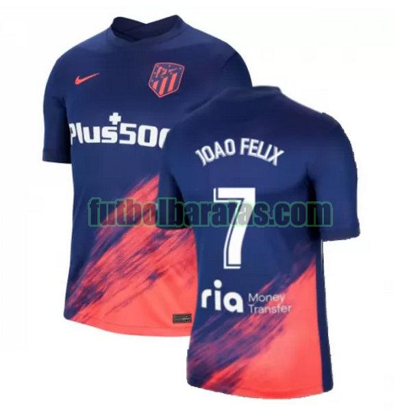 camiseta joao felix 7 atletico madrid 2021 2022 azul negro segunda