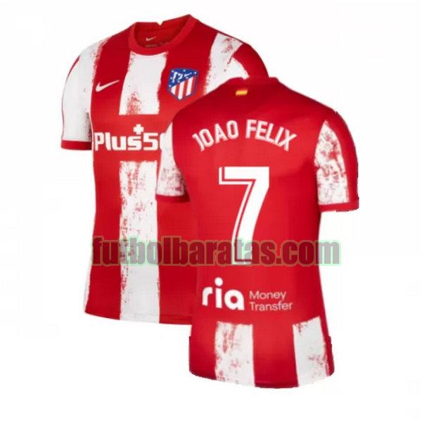 camiseta joao felix 7 atletico madrid 2021 2022 rojo blanco primera