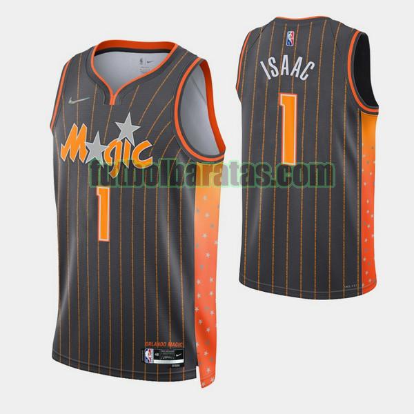 camiseta jonathan isaac 1 orlando magic negro hombre