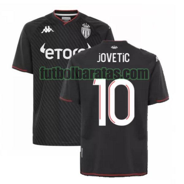 camiseta jovetic 10 monaco 2021 2022 negro segunda