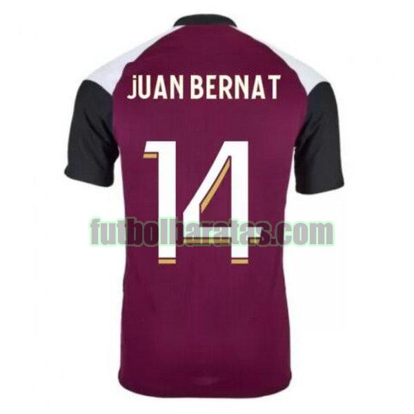 camiseta juan bernat 14 paris saint germain 2020-2021 púrpura tercera