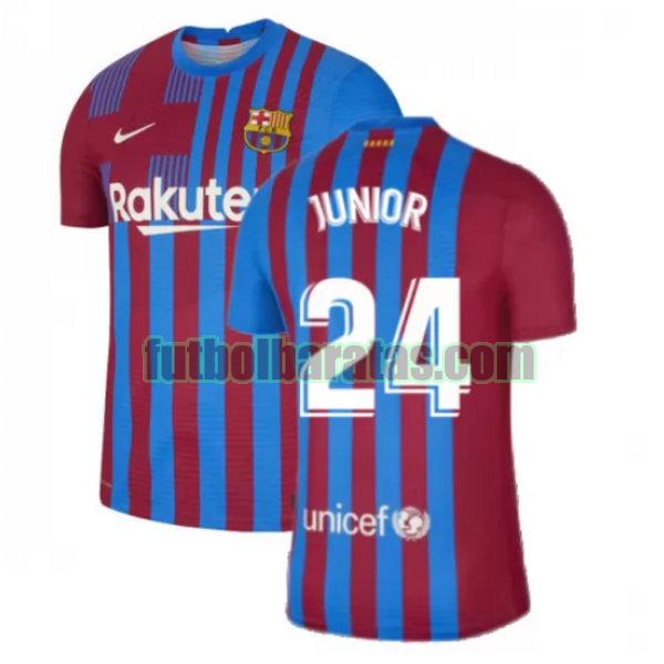 camiseta junior 24 barcelona 2021 2022 rojo blanco primera