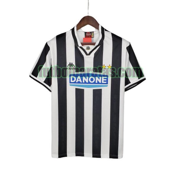 camiseta juventus 1994 95 blanco negro primera