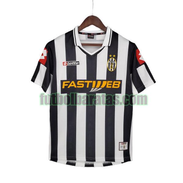 camiseta juventus 2001 02 blanco negro primera