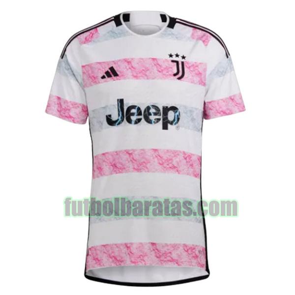 camiseta juventus 2023 2024 blanco rosa segunda