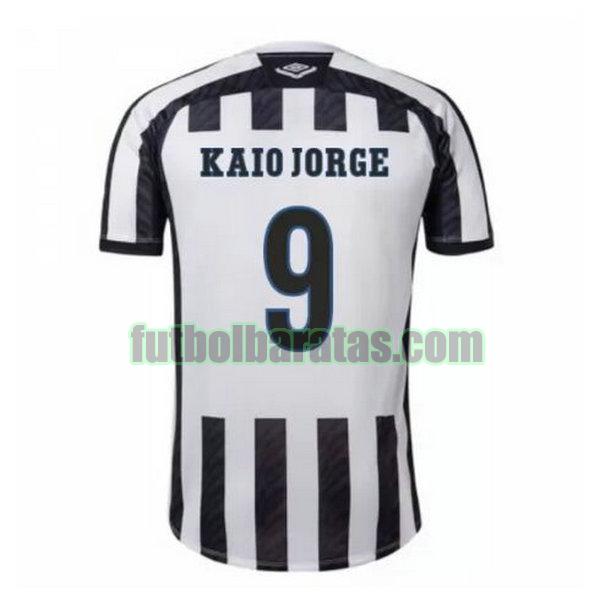 camiseta kaio jorge 9 santos fc 2020-2021 negro blanco segunda