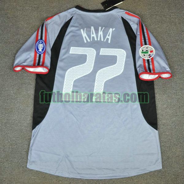 camiseta kaka 22 ac milan 2003-2004 gris tercera