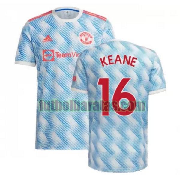 camiseta keane 16 manchester united 2021 2022 azul segunda